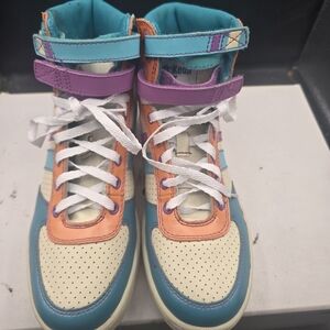 Colorful Kids High-Top Sneakers
